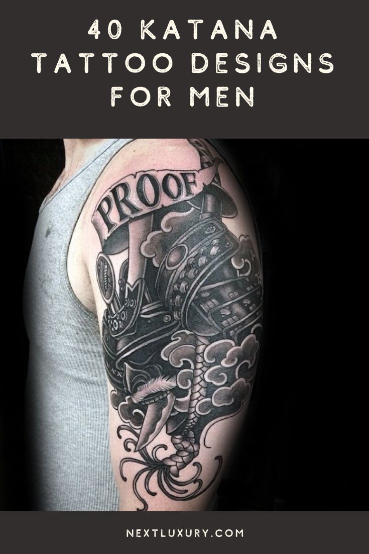 40 Katana Tattoo Designs For Men - Japanese Sword Ink Ideas