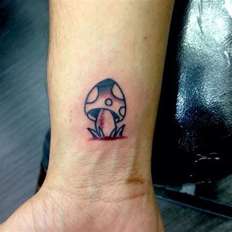 Small Mushroom Tattoo At Alicaowicks