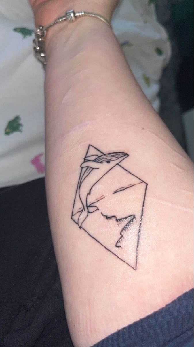 Whale with northern lights tattoo I got in Reykjavik🇮🇸