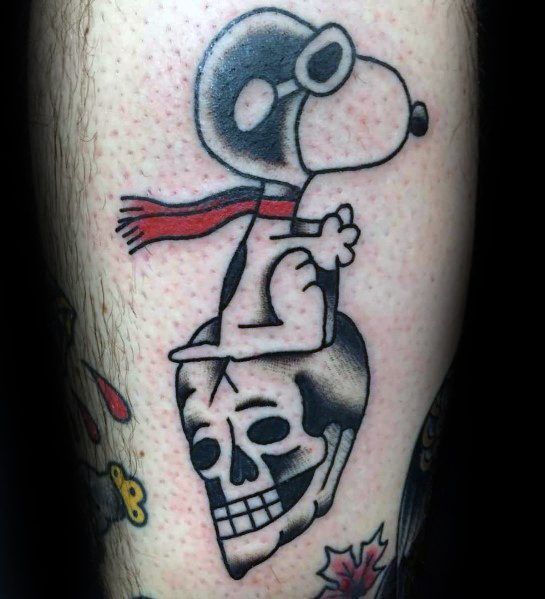 70 Cool Snoopy Tattoo Ideas for Men | Snoopy tattoo, Cute tattoos, Tattoos