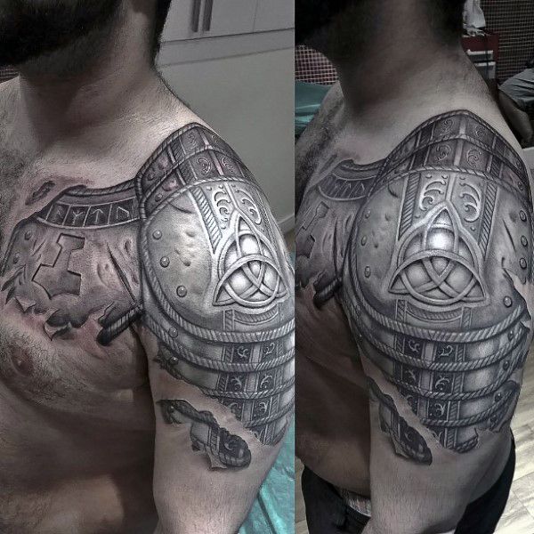 93 Armor Tattoo Designs for Men