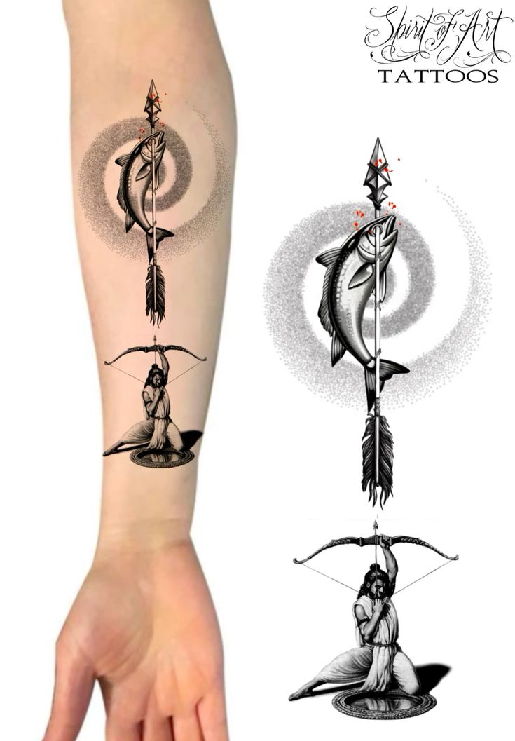 Indian mythological tattoo design