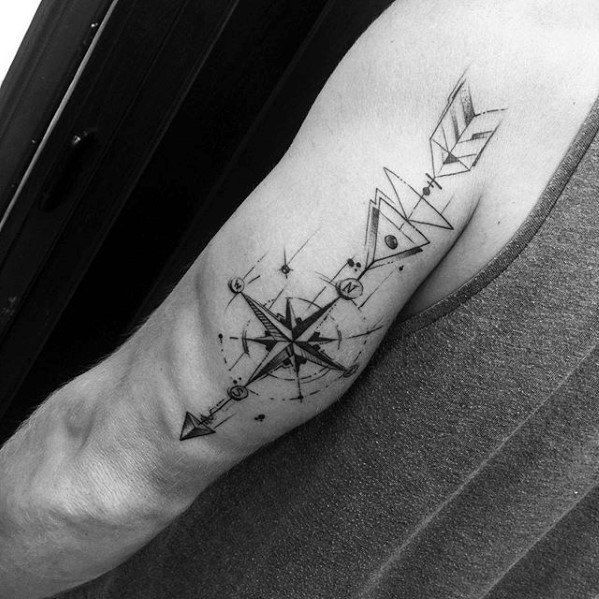 40 Cool Geometric Arrow Tattoo Designs for Men