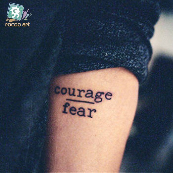 courage over fear tattoo