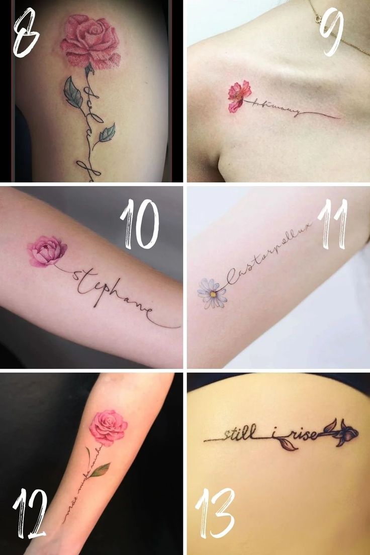 103 Flower Quote Tattoo Ideas With Meaningful Designs