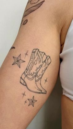 Cowboy Hat and Cowboy Boot Tattoo