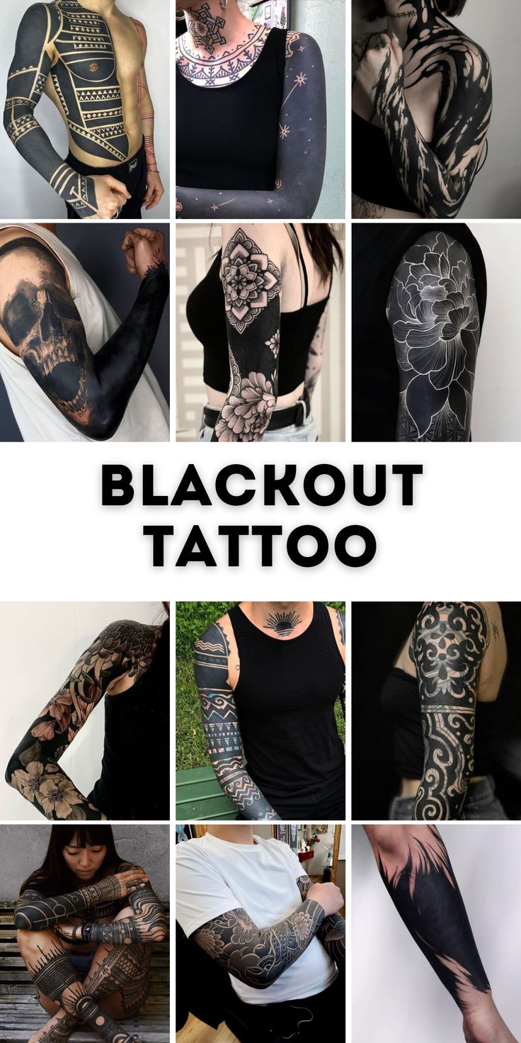 Discover Bold Blackout Tattoo Ideas 2025: Geometric and Abstract Designs