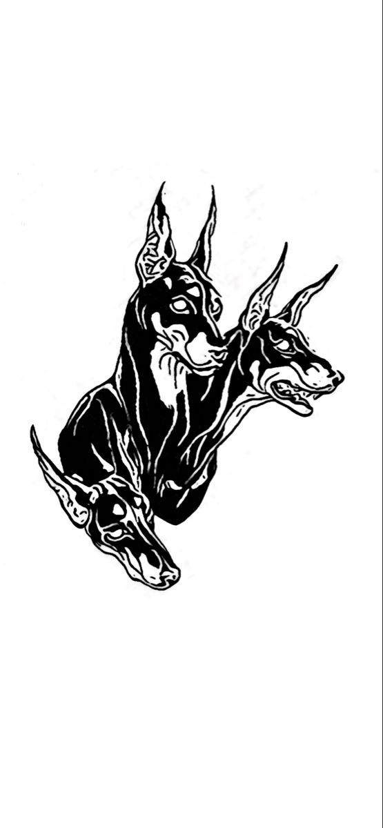Cerberus tattoo simplified