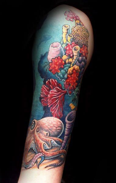 50 Unique Coral Reef Tattoo Designs for Men