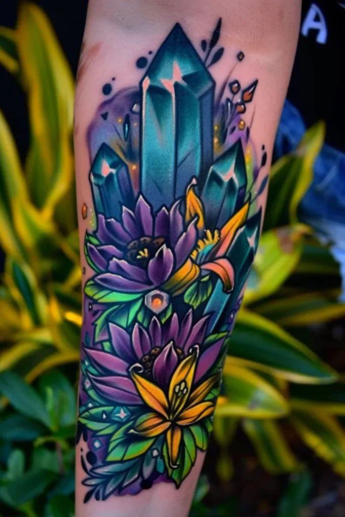 Meaning of Amethyst Crystal Tattoo | 150+ Amethyst Tattoo Design