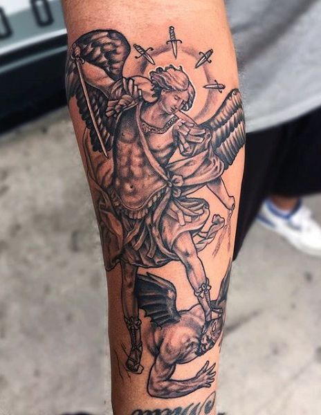 73 Amazing St Michael Tattoo Designs ...