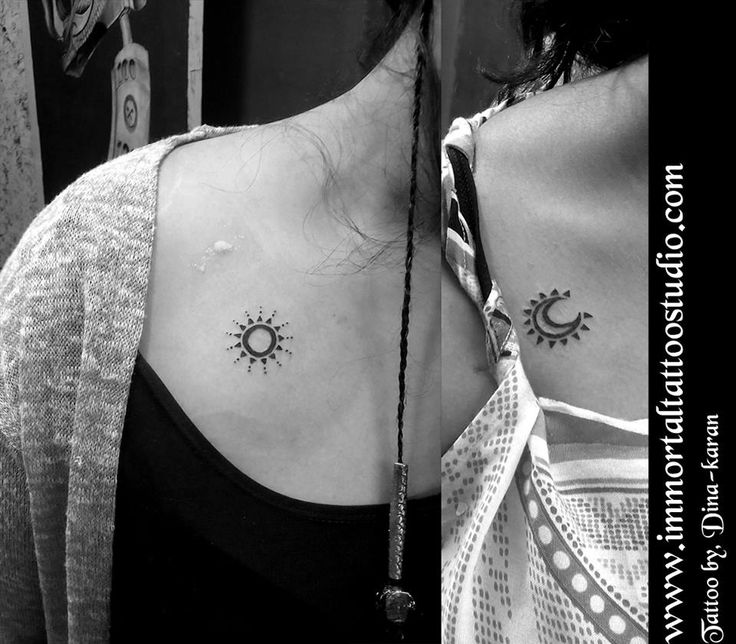 56 Wonderfully Artistic Sun and Moon Tattoo Ideas for Every Taste | Moon  sun tattoo, Moon