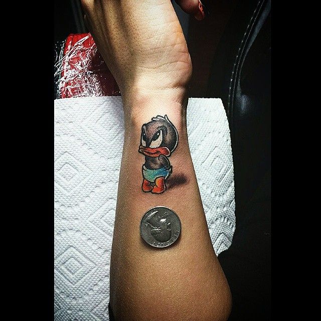 Finally! A tattoo for my brother, Baby Daffy Duck ! @FilthyFamilyTattoo