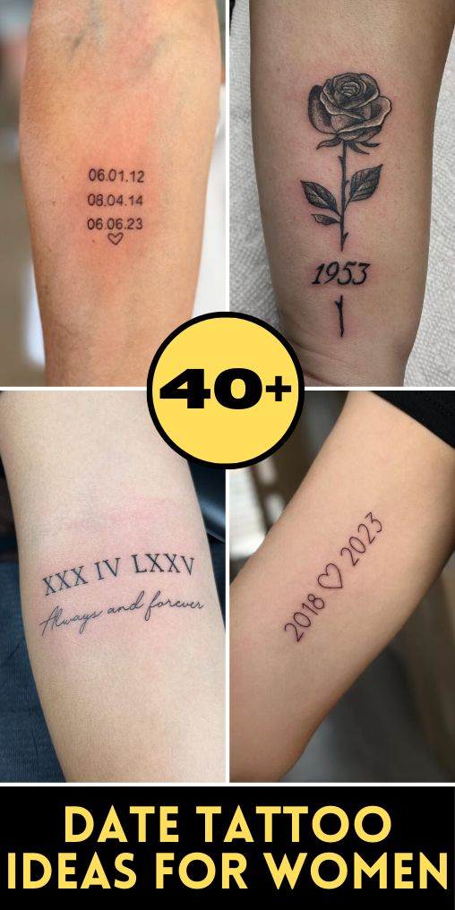 Important Date Tattoo Ideas for Women: Personal and Stylish Designs