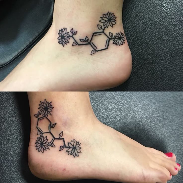 Serotonin & dopamine tattoo