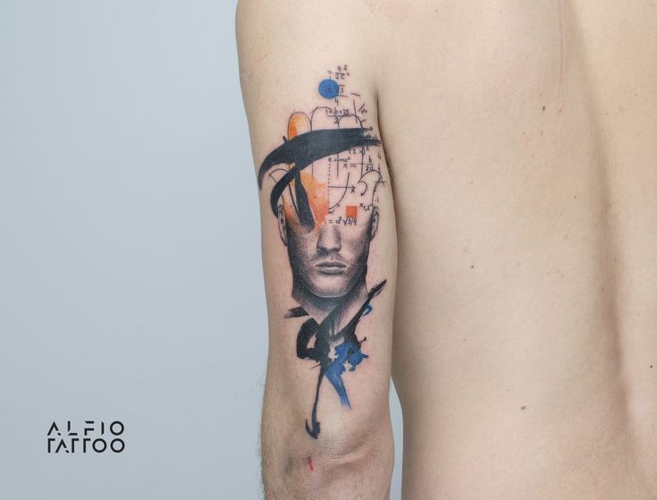 Design y tattoo by Alfio. Buenos Aires - Argentina #mind #abstract #hamsa  #art #tattoodesign #alfiotattoo #composition #tattoocolor