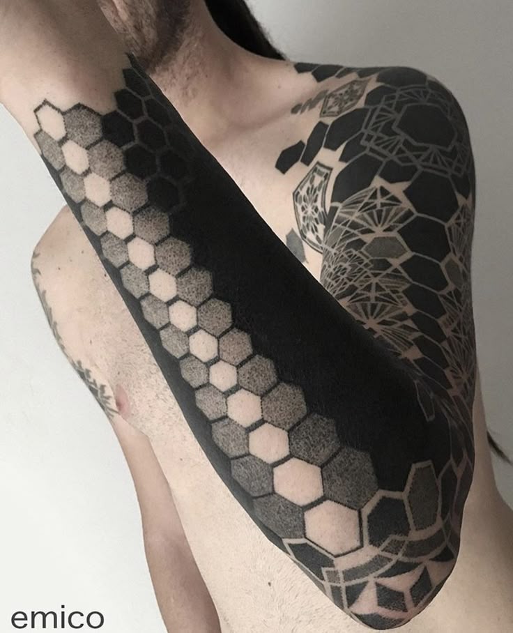 Pin by Mino Lombardi on Tattoo Ideas | Geometric sleeve tattoo, Cyberpunk  tattoo, Hexagon tattoo