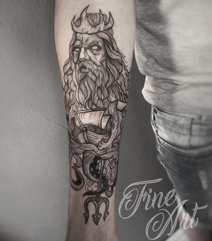 101 Amazing Poseidon Tattoos For 2024!