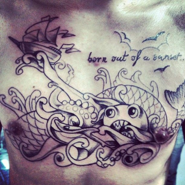 Tad of a minor threat, born out of a sunset. Dirty Heads tattoo