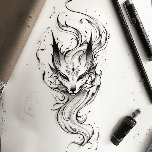 Premium Kitsune Tattoo Files