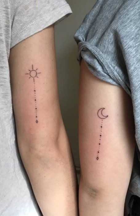 60 Beautiful Sun and Moon Tattoo Designs