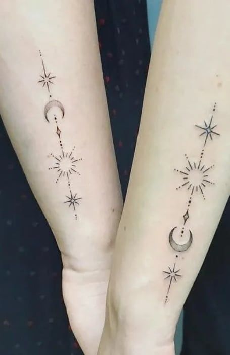 60 Beautiful Sun and Moon Tattoo Designs