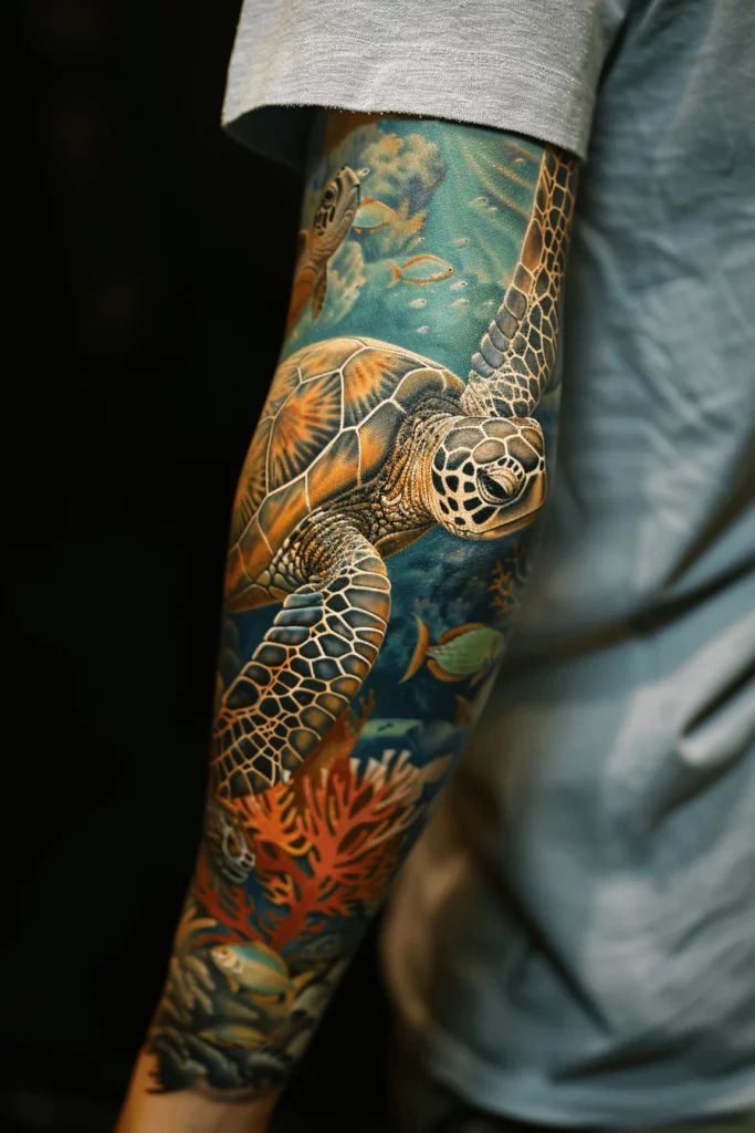 23+ Stunning Sea Turtle Tattoo Ideas You'll Love