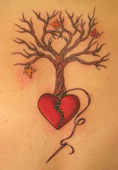Broken heart tatoo