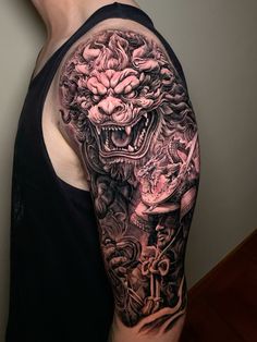 39 Foo dog samurai tattoo ideas in 2025 | samurai tattoo, japanese sleeve  tattoos, japanese tattoo