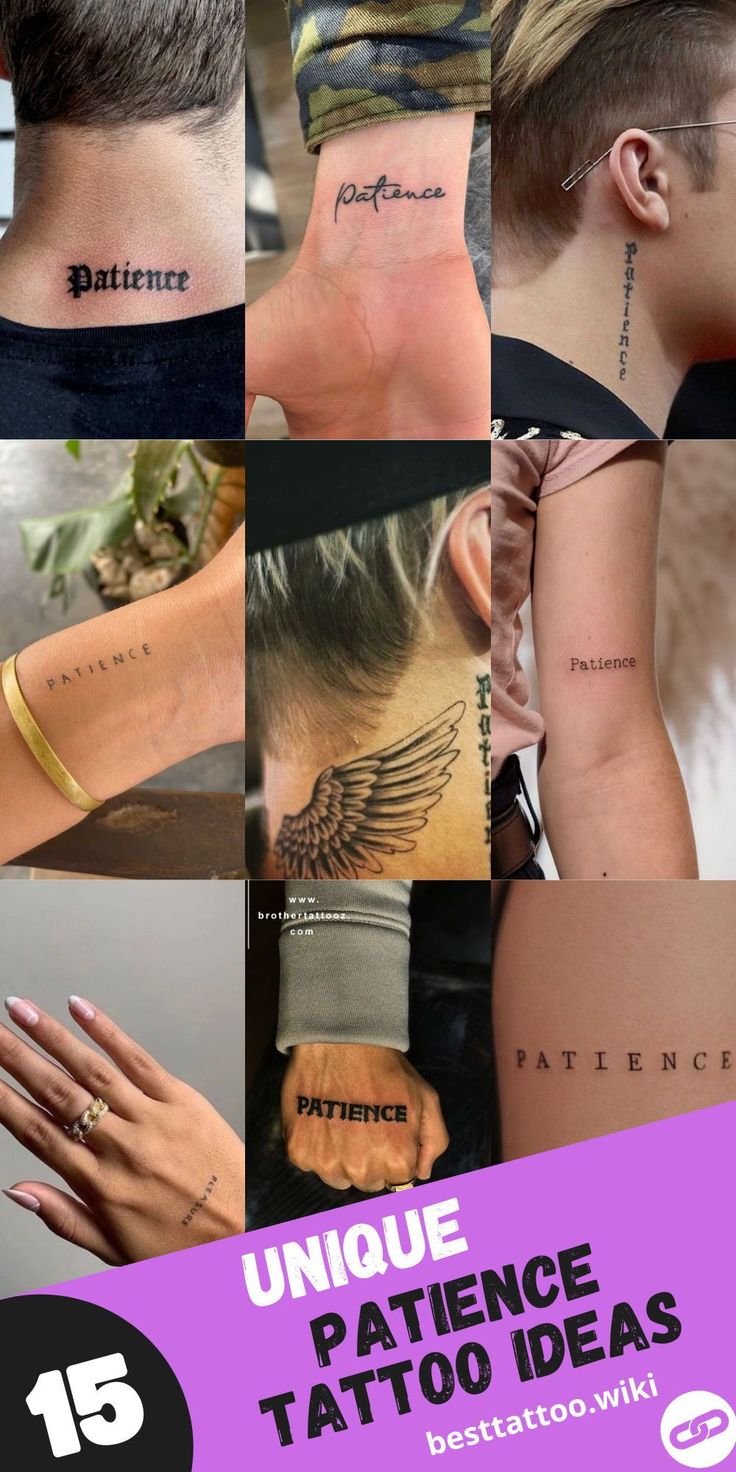 Serene Ink Designs: Explore the Tranquil Beauty of Patience Tattoos - Top  15 Designs for Self