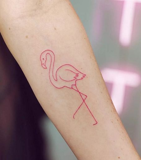 10 Stylish and Stunning Flamingo Tattoo Designs!