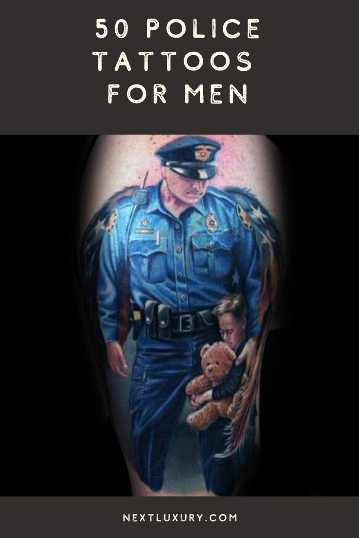 50 Police Tattoos For Men - Law Enforcement Officer Design Ideas