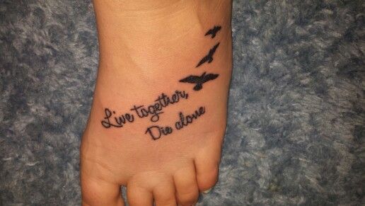 I have ink!!! Live together, Die alone. Lost!!!