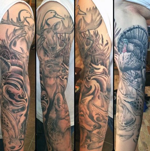 69 Splendid Hunting Tattoos for Men