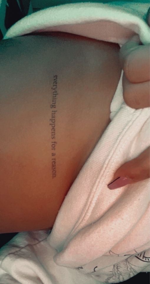 Everything happens for a reason tattoo