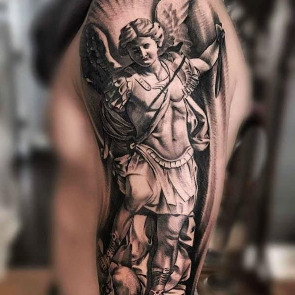 155+ Saint Michael Tattoos: Everything You Need to Learn! (with Meanings) -  Wild Tattoo Art