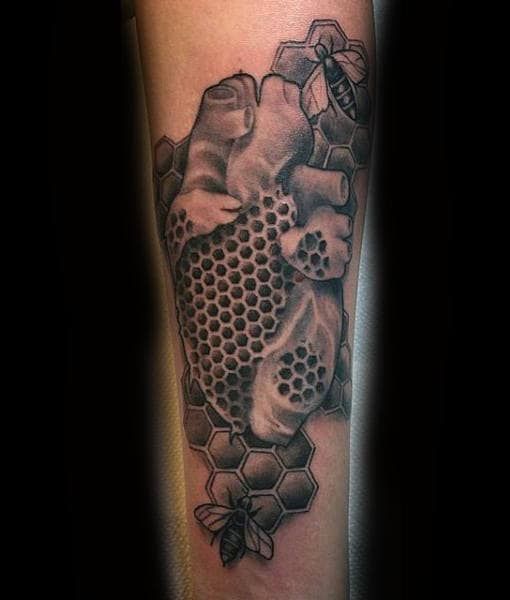80 Honeycomb Tattoo Designs for Men