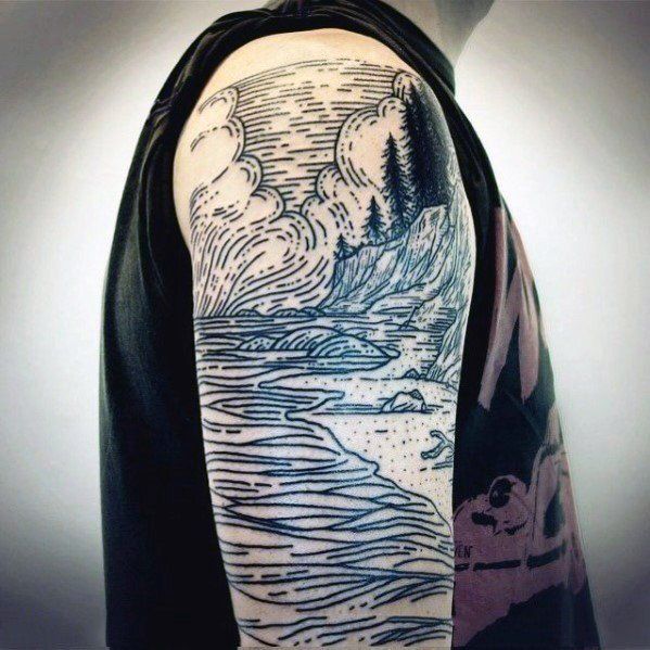 50 Amazing River Tattoos for Men
