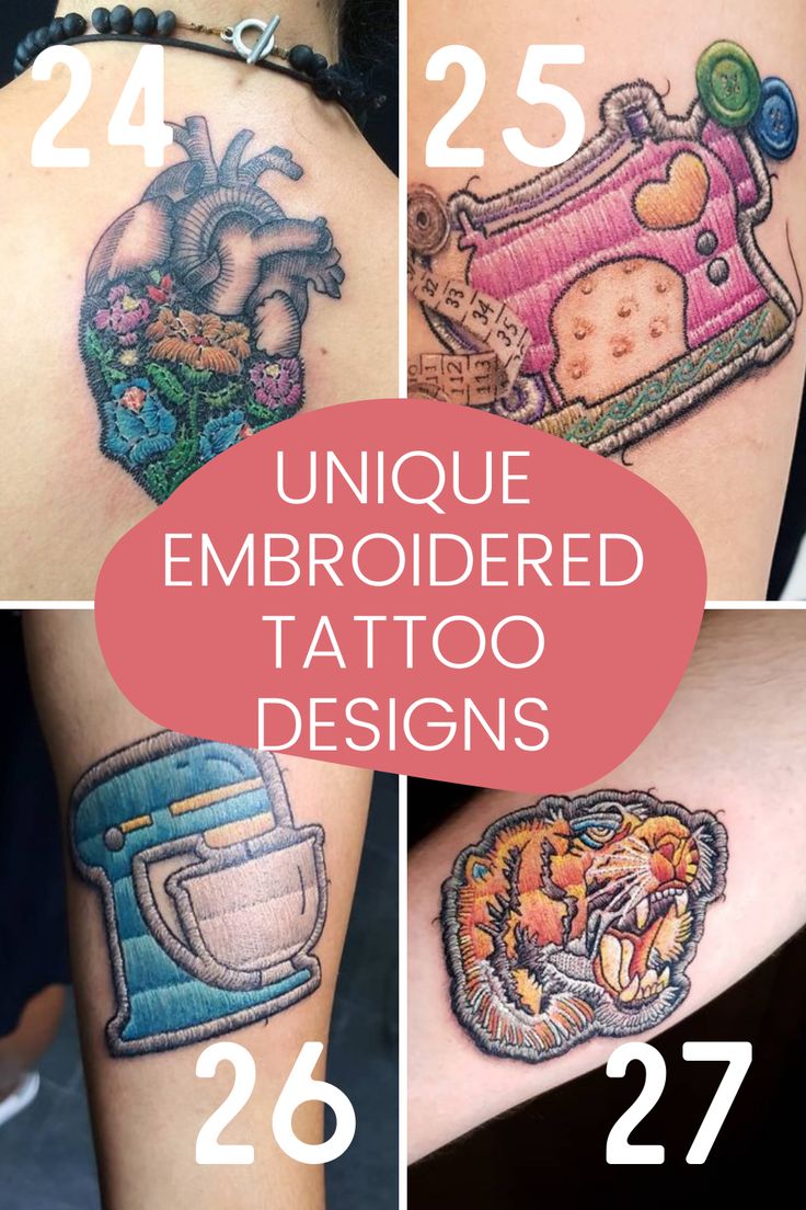 Extraordinary Embroidery Tattoo Ideas - So Realistic!