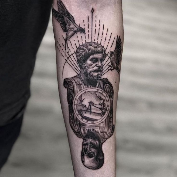 Stoicism #MarcusAurelius #Philosophy #PhilosophyBooks #Epictetus  #SenecaTheYounger #Stoic #DailyStoic #TheDailyStoic #StoicPhilosophy  #Repost @angerinktattoo Marcus Aurelius by Fede @fede.ink . . . . .  #tattooart#tattooartist#tattoo#tattooideas ...