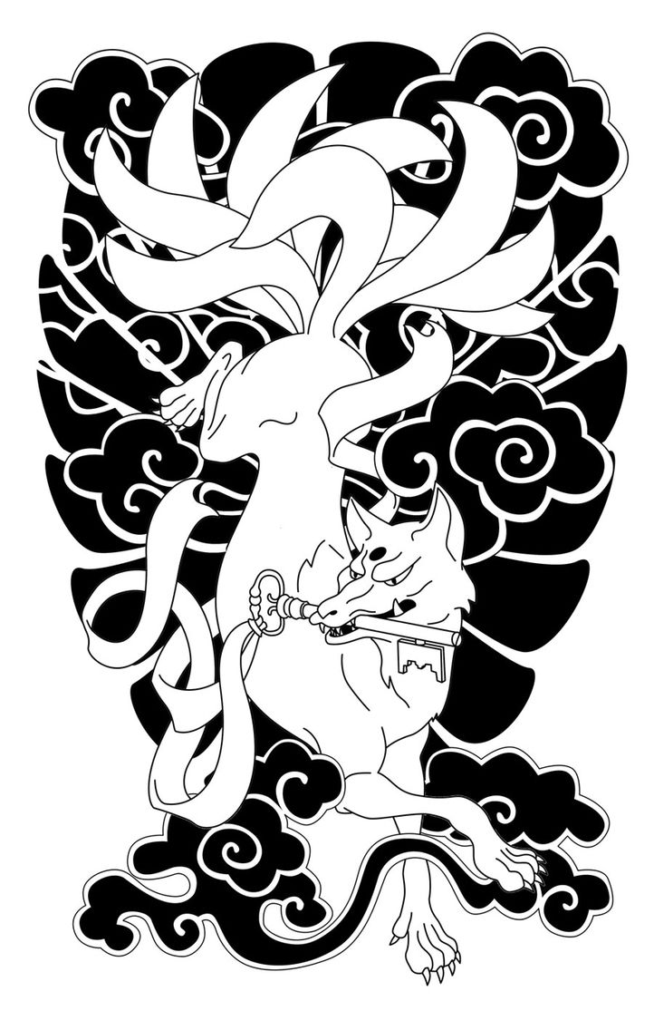 Nine tailed Inari fox