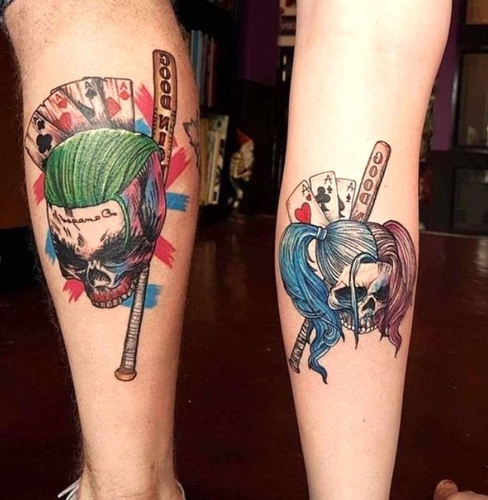 Harley and Joker | Couples tattoo designs, Couple tattoos, Tattoo styles