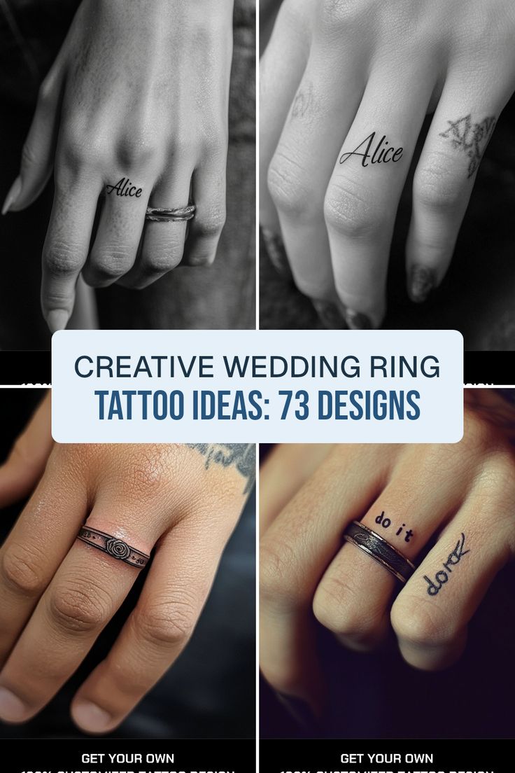Creative Wedding Ring Tattoo Ideas: 73 Designs