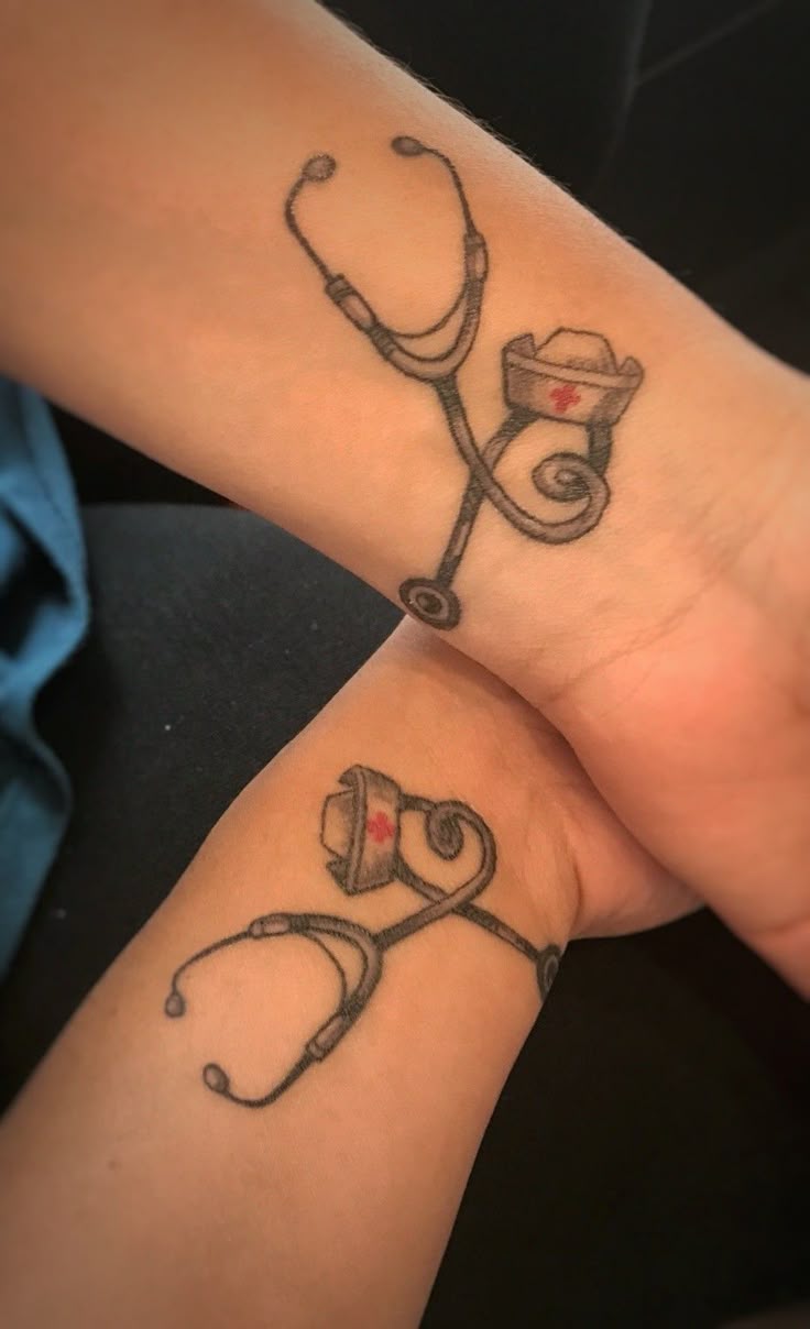 Pin by Jennifer Clark on Tattoo ideas | Friend tattoos, Nurse tattoo,  Matching friend tattoos