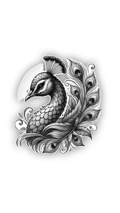 Peacock and Roses Tattoo