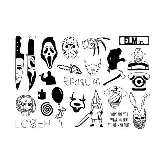 Stencils Horror Tattoo Designs, Ready-to-use, Easy-to-apply, Creepy Tattoo  Design, Halloween Inspired Scary, Handpoke and Stick & Poke - Etsy