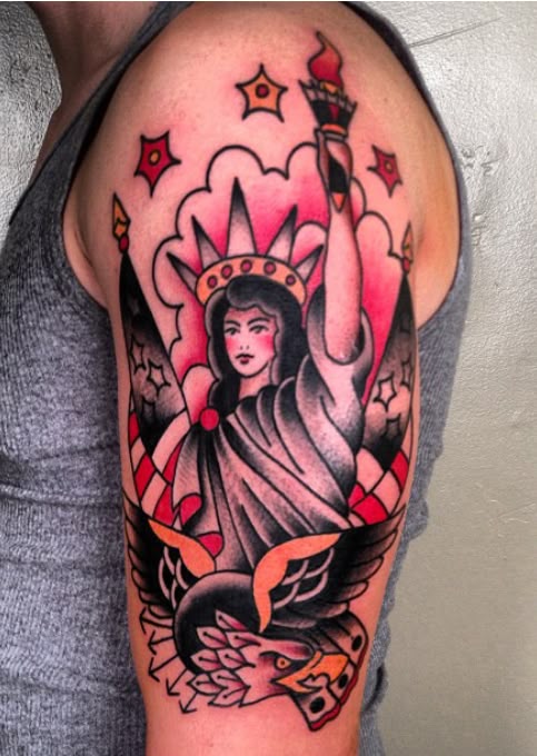 Traditional Statue of Liberty. By Adam at Three Kings in Brooklyn, NY