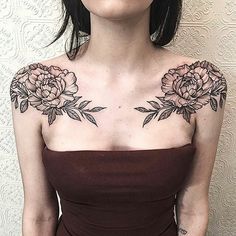 Discover 38 Collarbone Tattoo and Shoulder Cap Tattoo Ideas | chest piece  tattoo girl, snakebites, sleeve tattoo and more