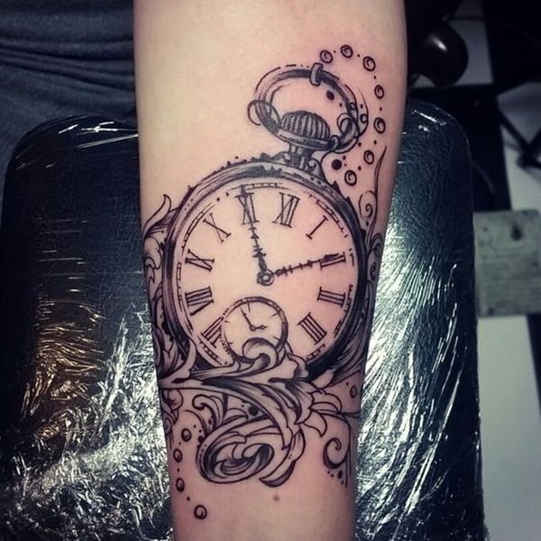 75+ Stunning Antique Pocket Watch Tattoos For Your Next Ink