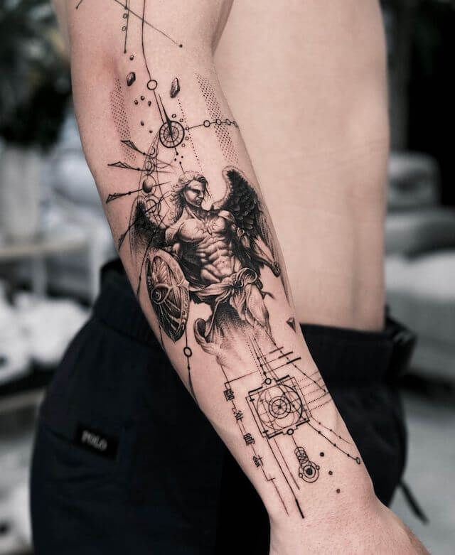 Heavenly Ink: 18 Guardian Angel Tattoo Ideas for Men - Stylendesigns